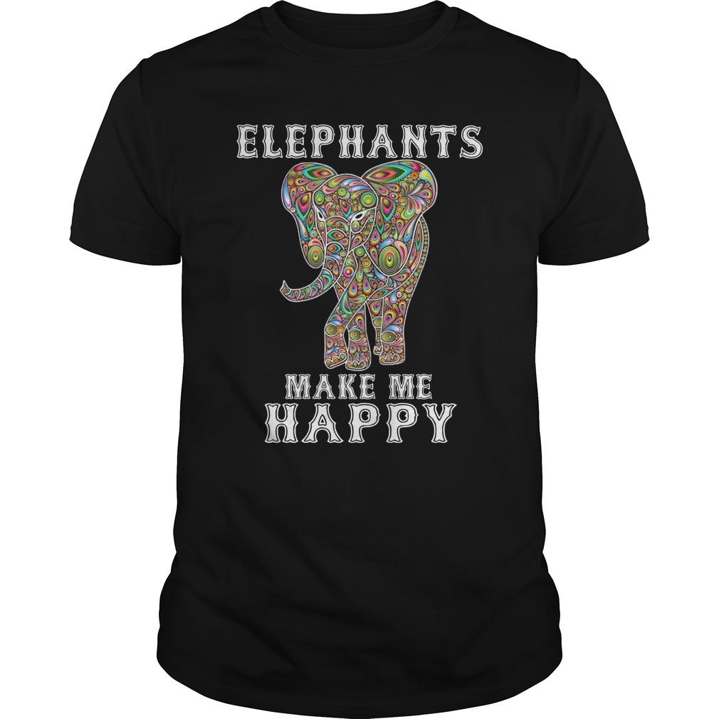 Elephants Make Me Happy T-shirt