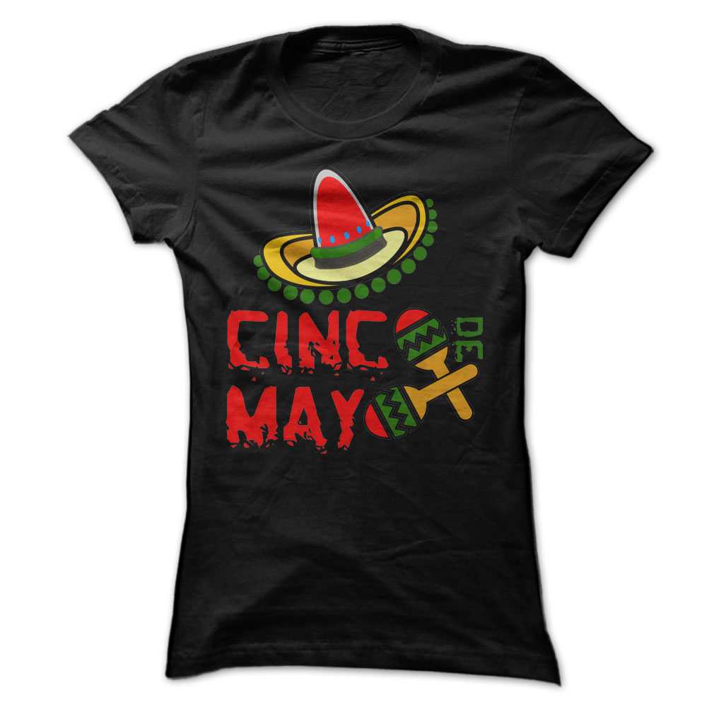 Cinco De Mayo Maracas & Sombrero T-Shirt