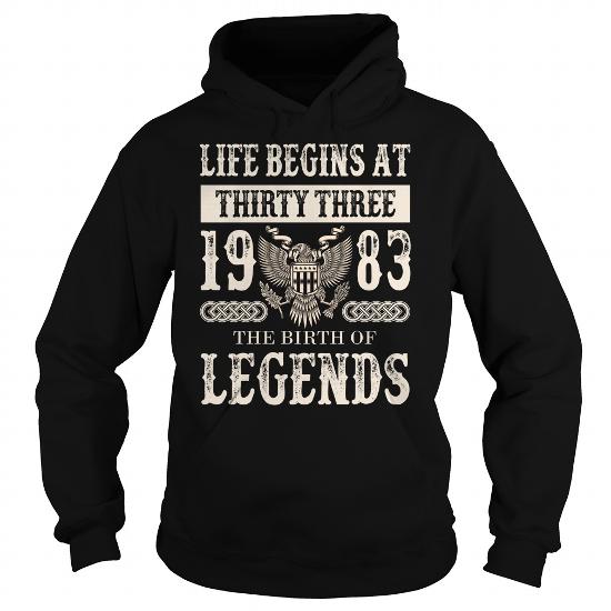 Life Begins at Thirty Three 1983 Legends Shirt