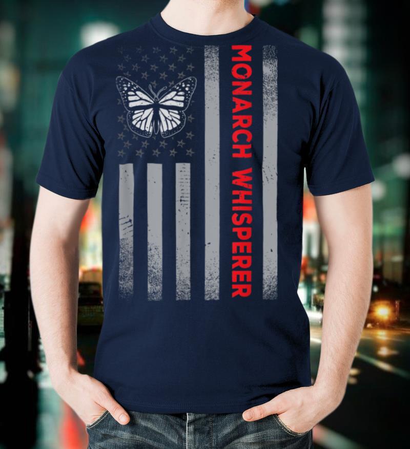American Flag Monarch Whisperer Shirt Butterfly Lover Gift