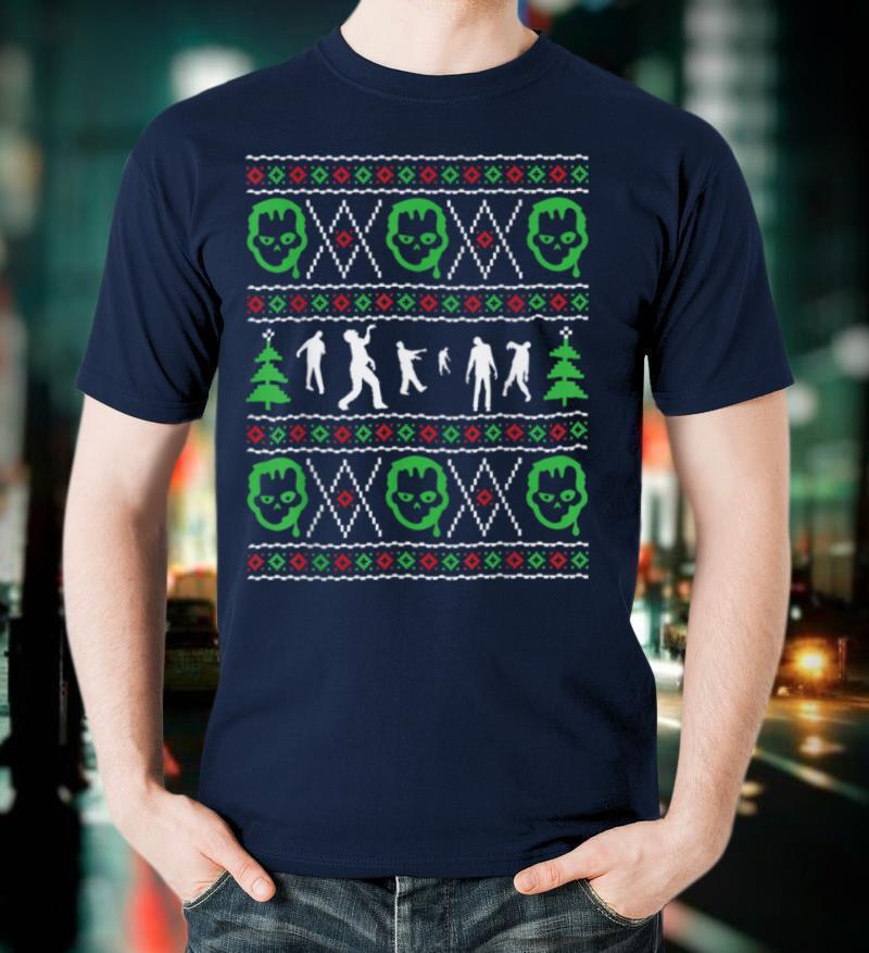 Beer drinking zombies having fun on Christmas 2021 T Shirt