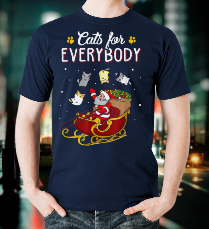 Cats For Everybody Christmas Cute Cat Lover T-Shirt