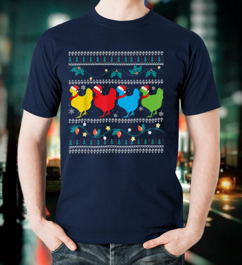 Christmas Chicken Ugly Sweater T Shirt