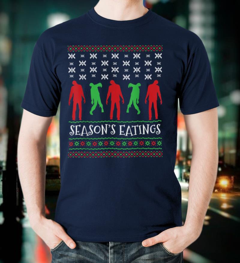 Christmas season's eating funny zombies style Xmas Gift T Shirt