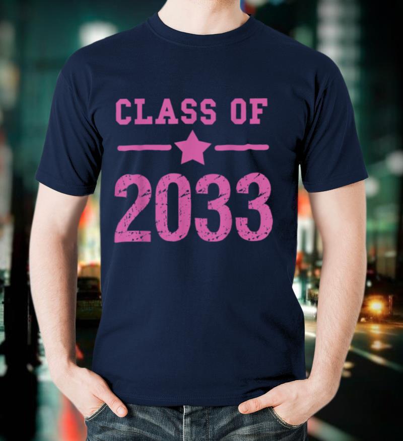 Class of 2033 Grow With Me Kindergarten School Graduate Gift T Shirt