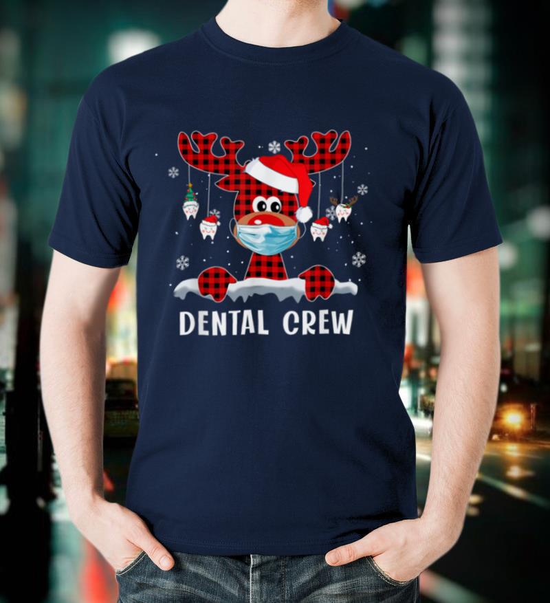 Dental Crew Reindeer And Tooth Christmas 2021 Quarantine Gif T Shirt