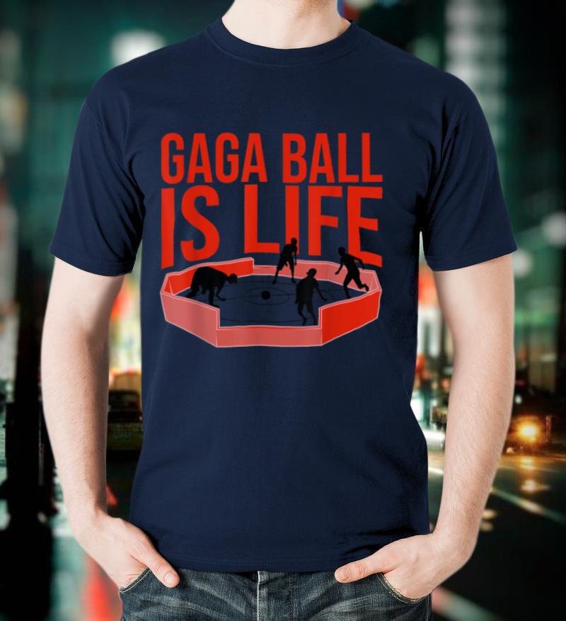 Funny Gaga Ball Gift Kids Cool Dodgeball Ball Is Life Soccer T Shirt