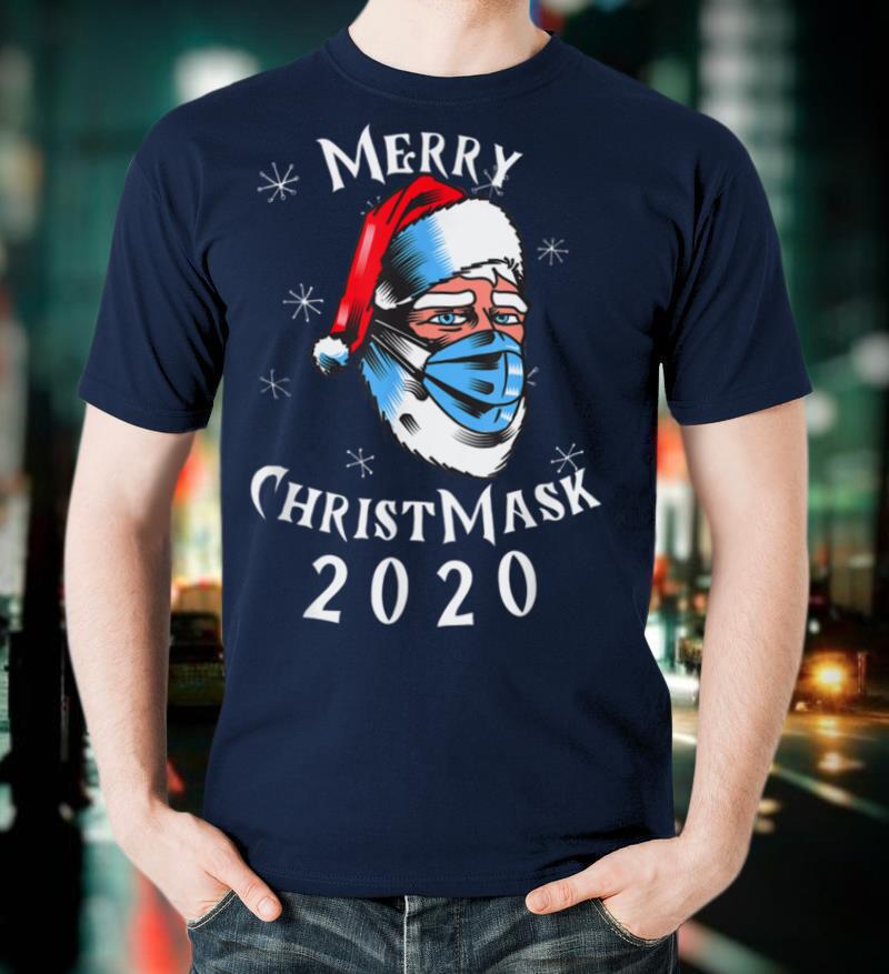 Funny Santa Wearing Mask Christmask Merry Christ mask T Shirt