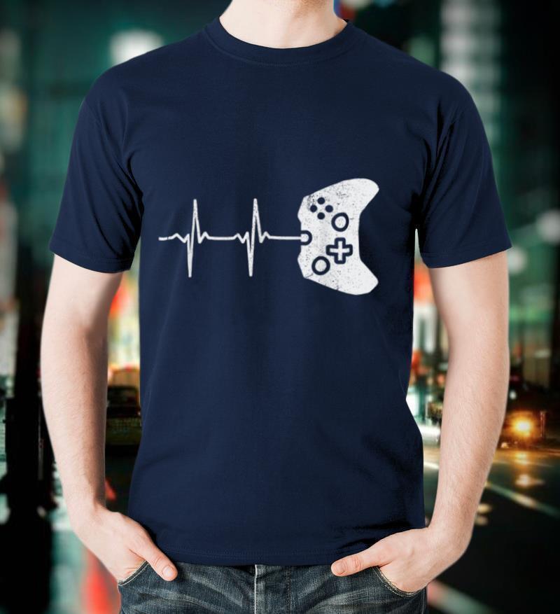 Gamer Heartbeat Tee Video Game Lover Gift T Shirt
