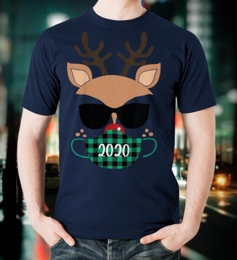 Kids Funny Christmas Gift for Toddler Boy Reindeer with Mask 2021 T Shirt