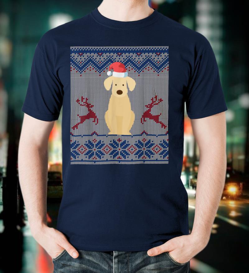 Labrador Retriever Dog Santa Hat Ugly Christmas Sweater Gift T Shirt