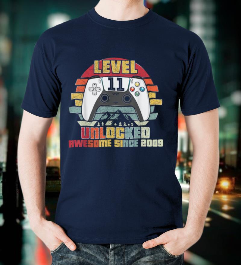 Level 11 Unlocked Video Gamer 11 Years Old 11 Birthday Gift T Shirt