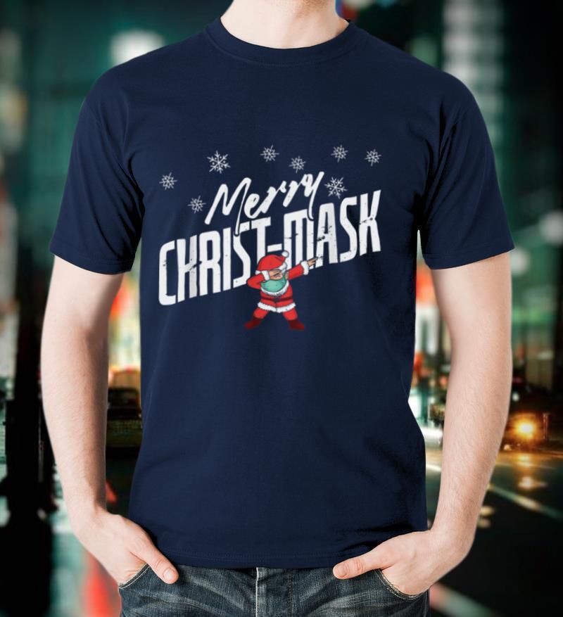 Merry Christ Mask Pun Ugly Christmas Gift Santa Claus T Shirt
