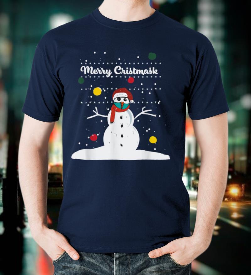 Merry Christmask Ugly Snowman gift T Shirt
