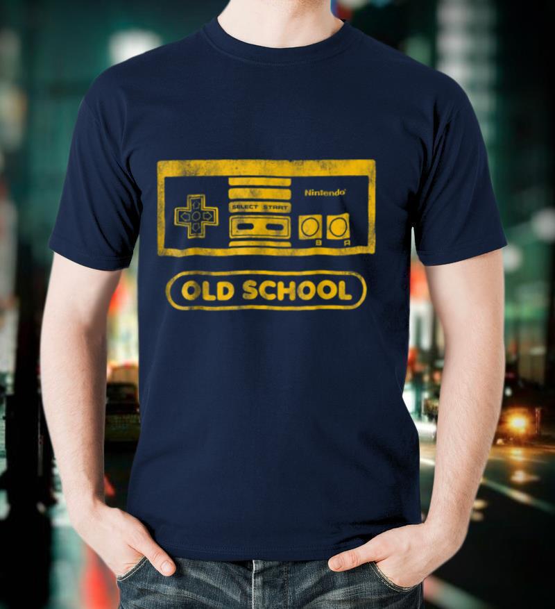 Nintendo NES Controller Old School Gold Graphic T Shirt
