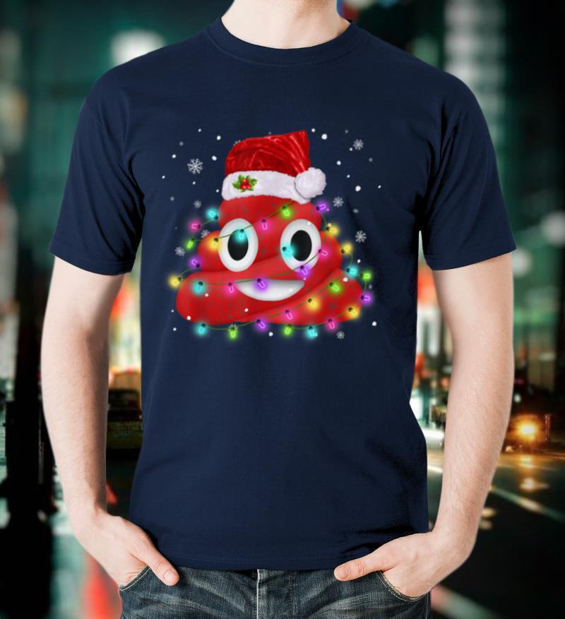 Poop Emoji Candy Christmas Light Holiday T Shirt