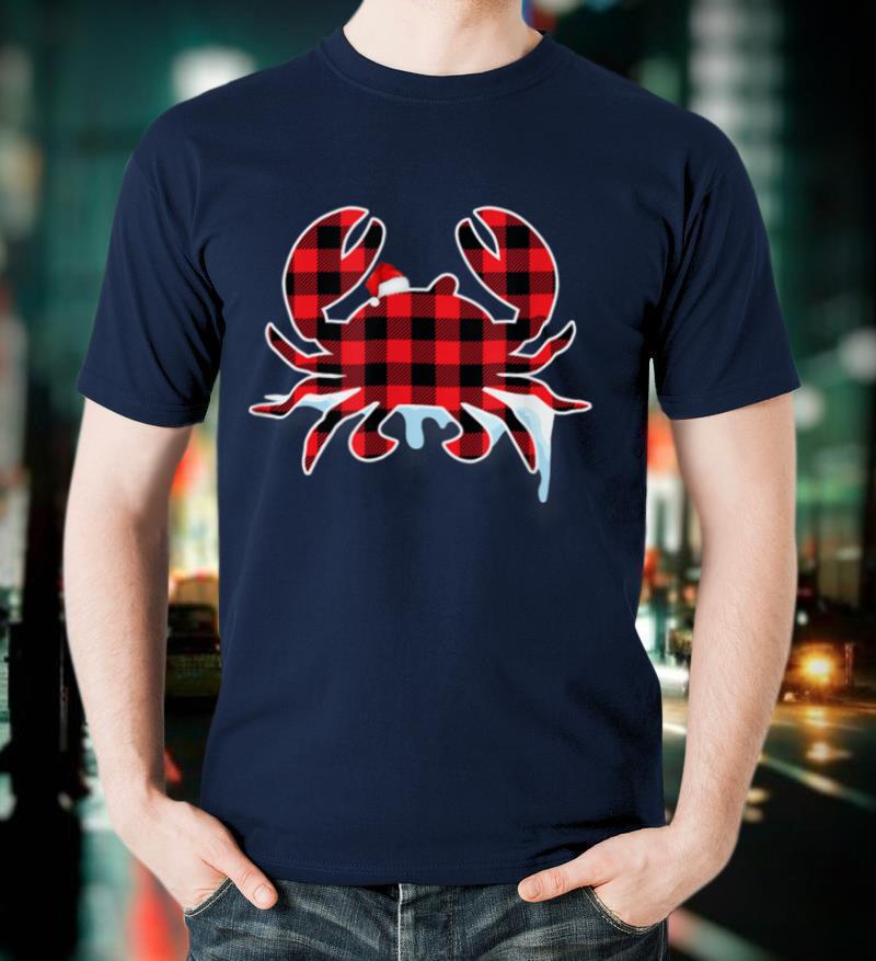 Red Plaid Crab Christmas Pajamas Xmas Decorations Gifts T Shirt