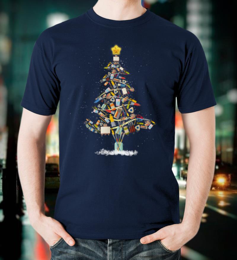 Xmas Tree Decor For Art Teacher Ugly Artist Christmas Gifts T Shirt