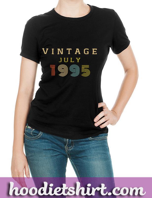25 Year Old Birthday Gift Vintage 1995 July T Shirt