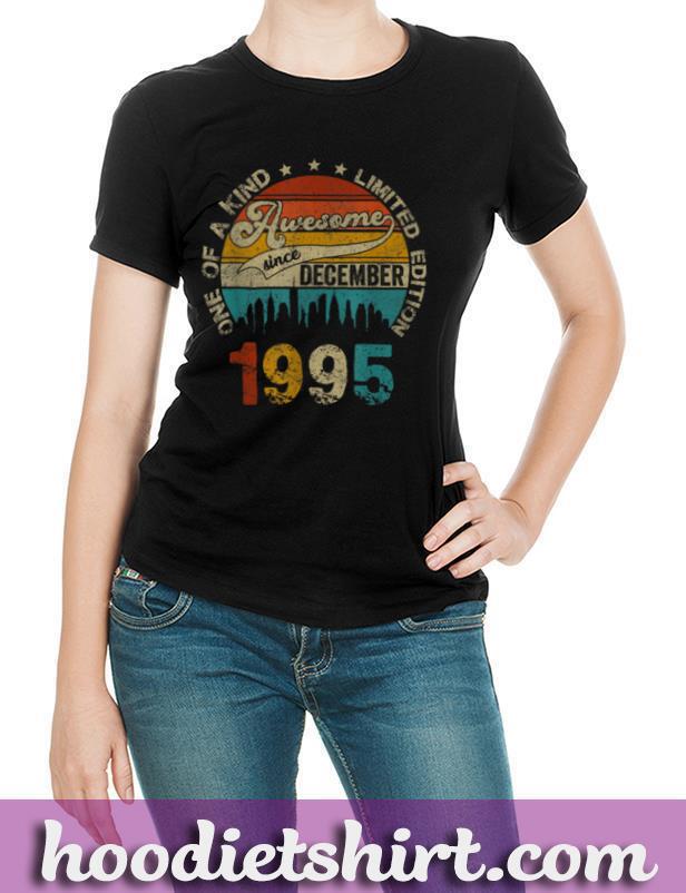 25 Years Old Vintage December 1995 25th Birthday Gift T Shirt