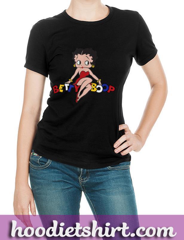 Betty Boop Betty Sitting on Logo T Shirt