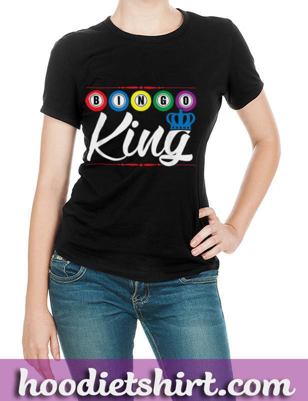 Bingo King Funny Bingo Lucky Player Cool Gift Crown T Shirt