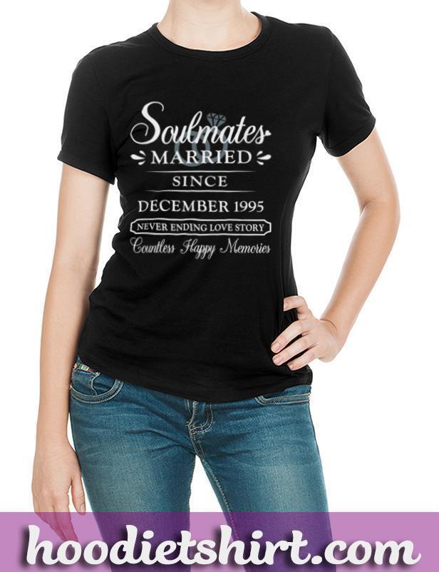 Couple Married Since December 1995,25th Wedding Anniversary T Shirt