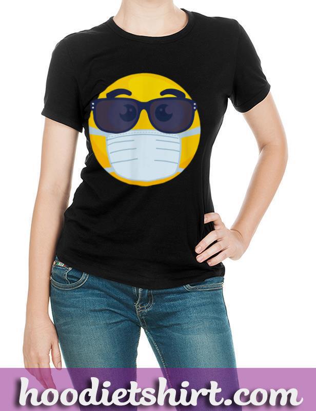 Face Medical Mask Emojis Wear Mask Emoticon Summer Sunglass T Shirt
