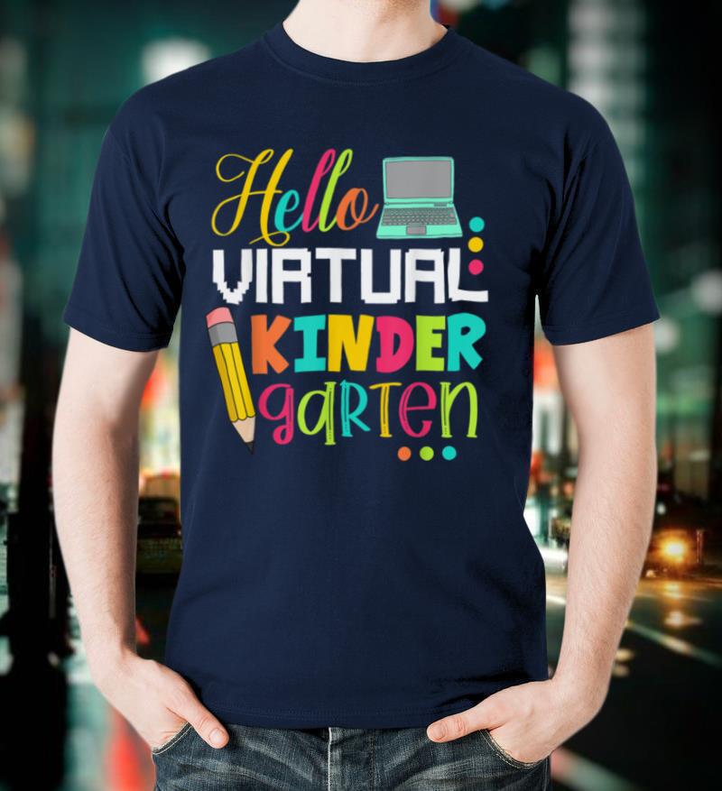 Funny Hello Virtual Kindergarten Gift Back to School 2024 T-Shirt