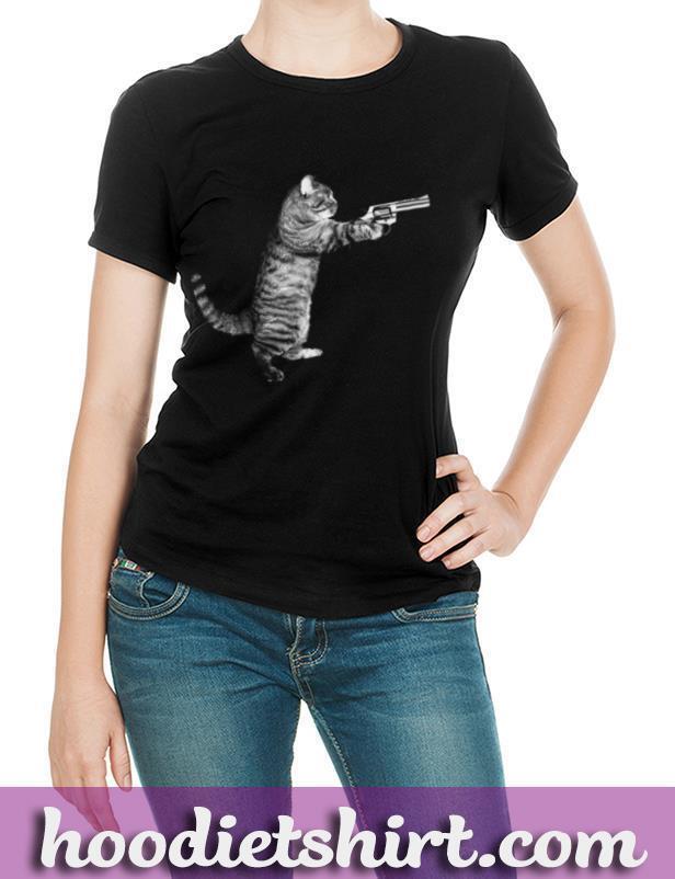 Gun Kitty Funny Cat T Shirt