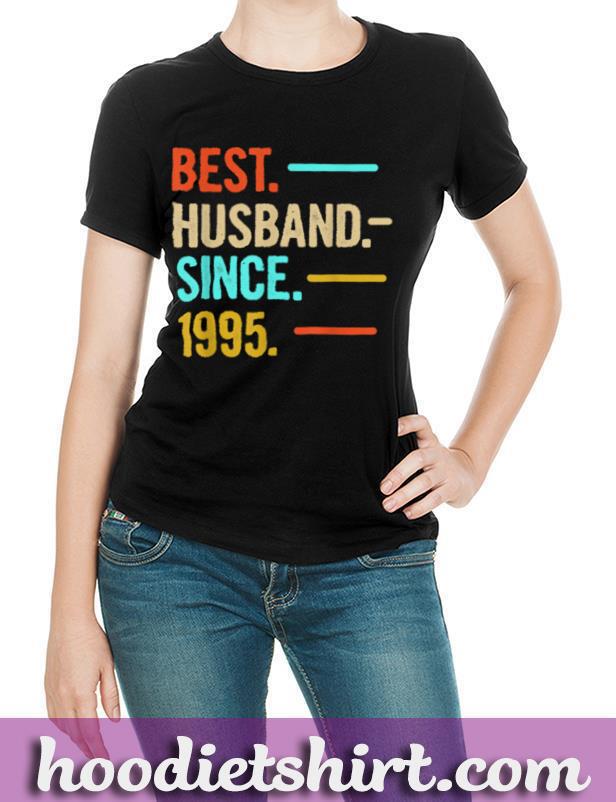 Mens 25th Wedding Anniversary Gift Best Husband Since 1995 T Shirt
