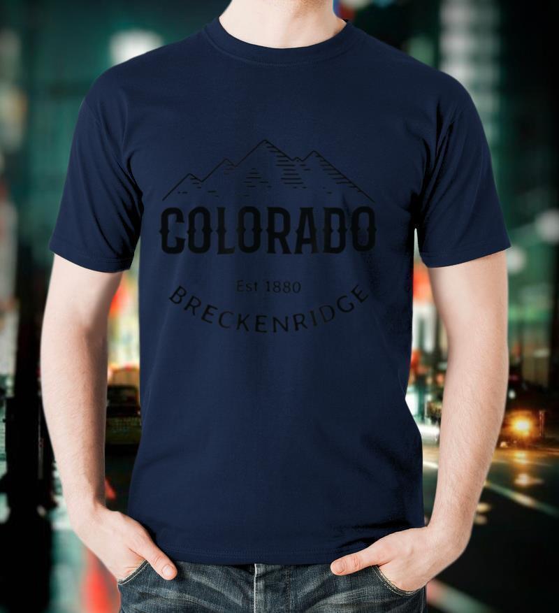 Retro Cool Breckenridge Colorado Rocky Mountains Novelty Art T-Shirt