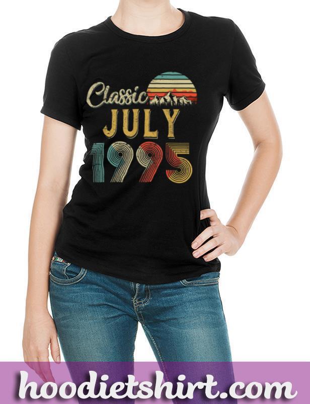 Retro Vintage JULY 1995 25th Birthday Gift for Men Women T Shirt