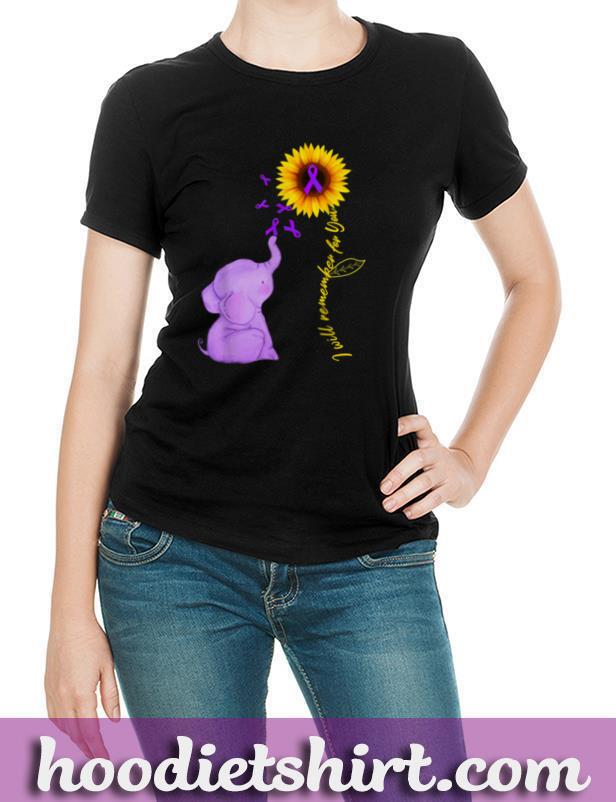 Sunflower Alzheimer Awareness shirt I Will Remember For You T Shirt