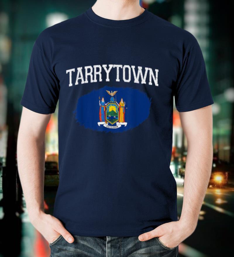 TARRYTOWN NY NEW YORK Flag Vintage USA Sports Men Women T-Shirt