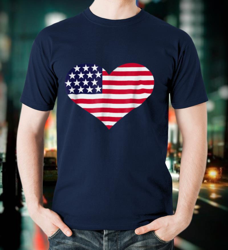 USA flag heart T-Shirt