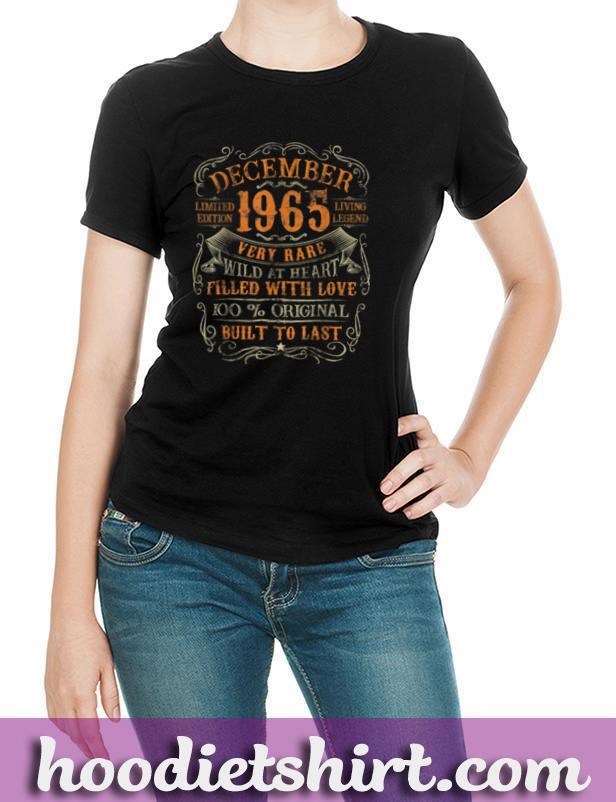 Vintage 1965 December Shirt 55 Years Old 55th Birthday Gift T Shirt