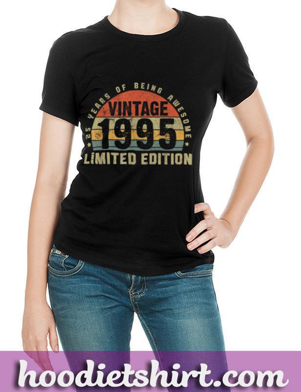 Vintage 1995 Limited Edition Outfit Retro 25th Birthday Gift T Shirt