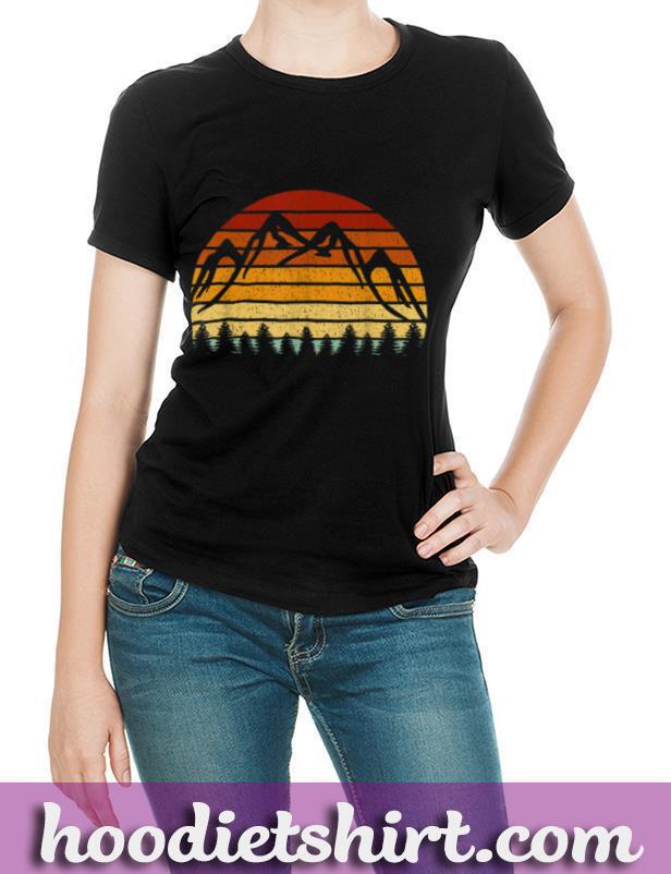 Vintage Sunset Mountains Gift For Nature Loving Mountaineers T Shirt