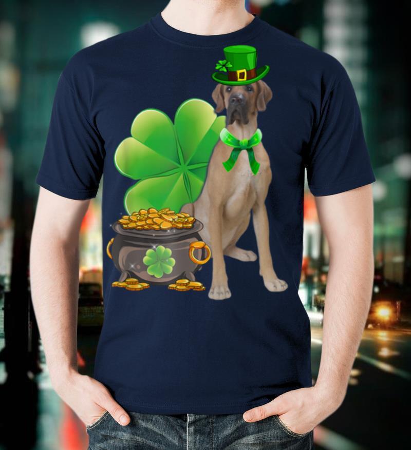 Great Dane Dog Shamrock St Patricks Day Dog Irish Gift T Shirt