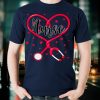 LOVE Stethoscope Nurse Life Valentine Day 2021 Women Gift T Shirt