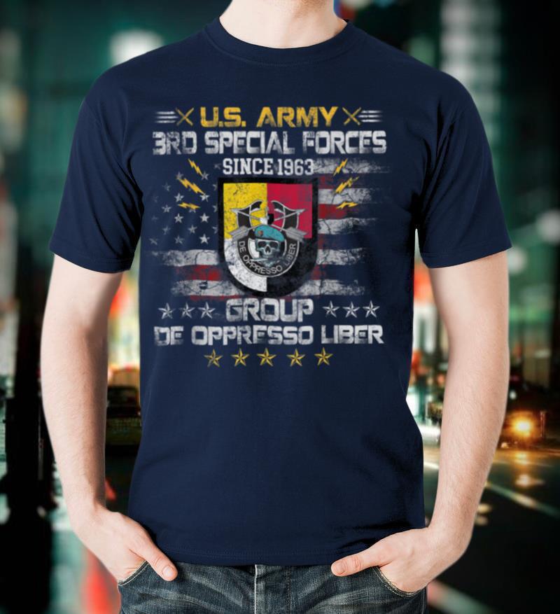 3rd Special Forces Group Veteran 3rd SFG 4th of July Mens T-Shirt