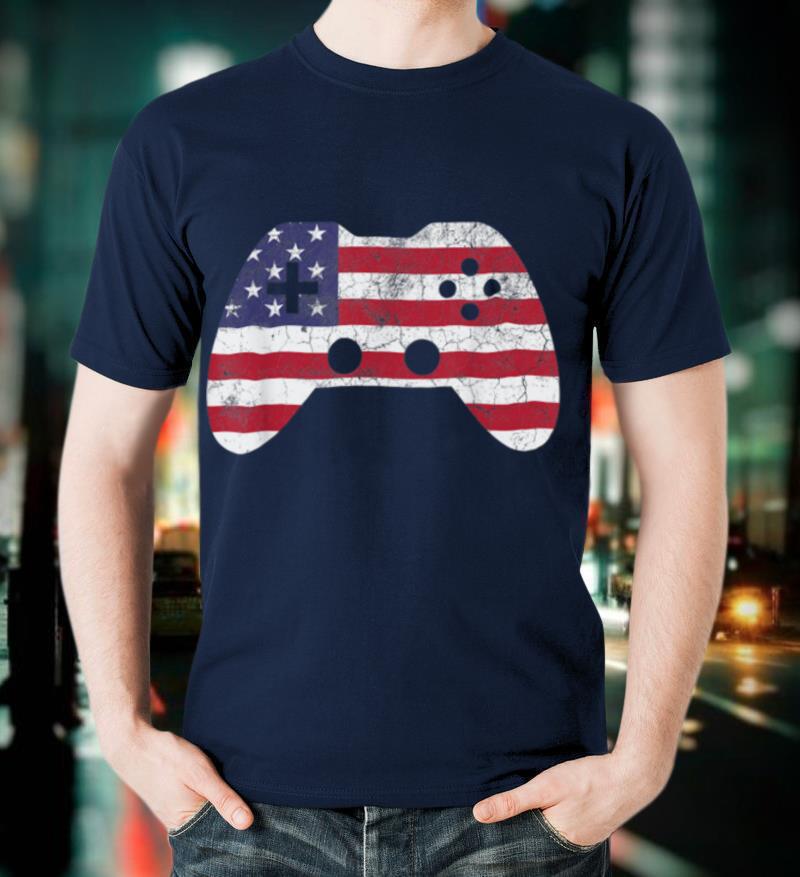 4th Of July T-Shirt Video Game Gamer Kids Boys Men USA T-Shirt