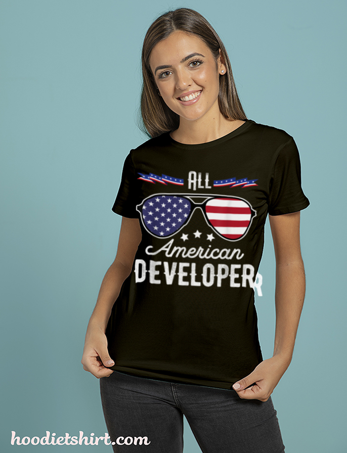 All American Developer 4th Of July Sunglasses T-Shirt