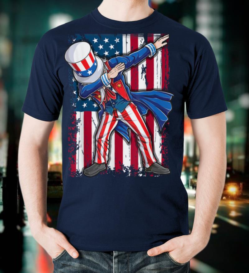 Dabbing Uncle Sam T shirt 4th of July Men Kids Boys Gifts T-Shirt