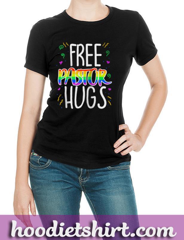 Free Pastor Hugs Gay Pride Parade LGBT Ally Supporter Gift Raglan Baseball Tee