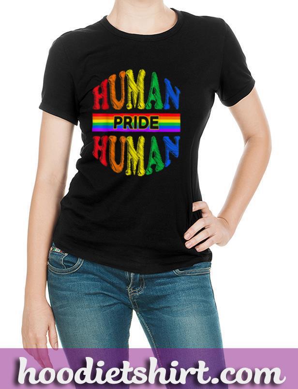 Human Gay Shirt LGBT Pride Rainbow T-Shirt