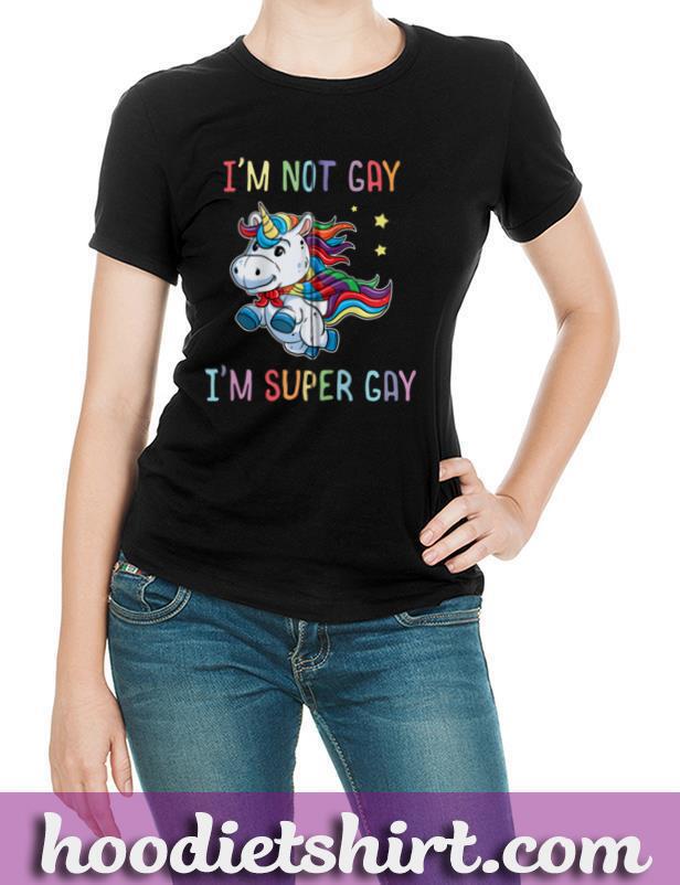 I'm not Gay I'm Super Gay Pride LGBT Unicorn Zip Hoodie