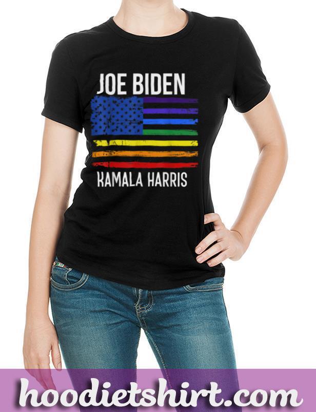 Joe Biden Kamala Harris 2021 Rainbow US Flag LGBT Election T Shirt