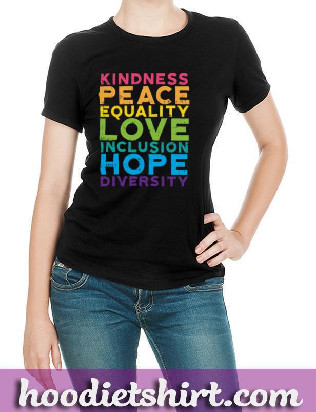 Kindness Peace Equality Rainbow Gay Black Pride LGBT Gift Pullover Hoodie